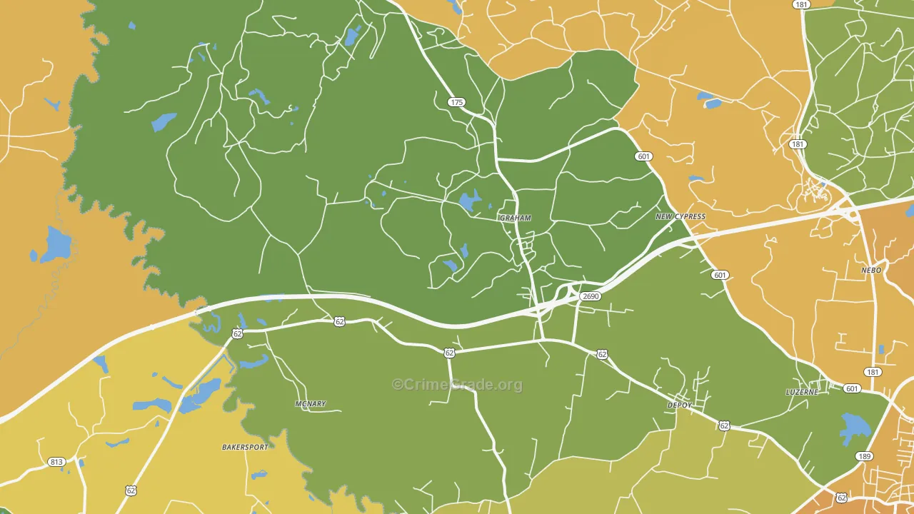 42344, KY Map of Vehicle Theft Rates