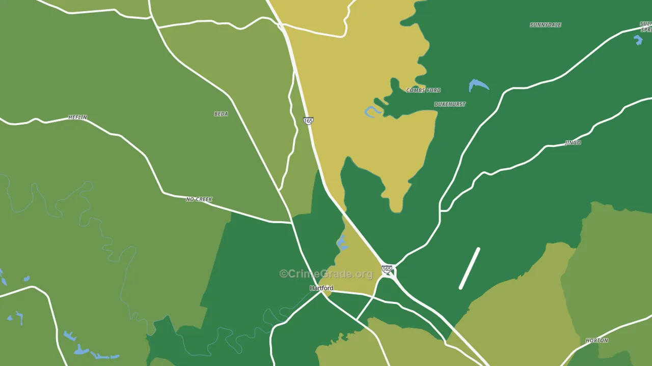 42347, KY Map of Vehicle Theft Rates