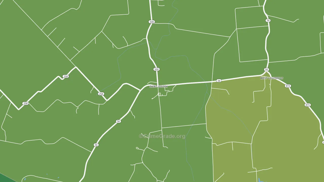 42356, KY Map of Vehicle Theft Rates