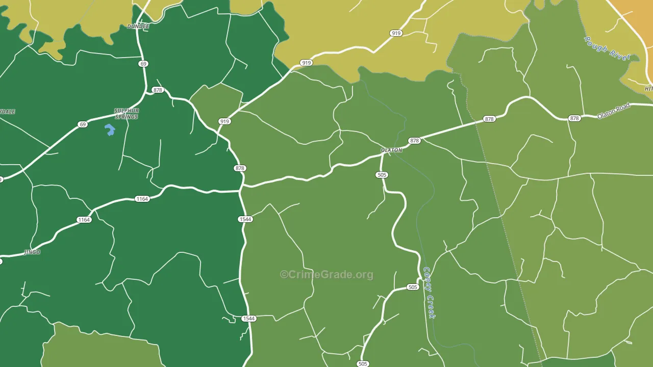 42361, KY Map of Vehicle Theft Rates