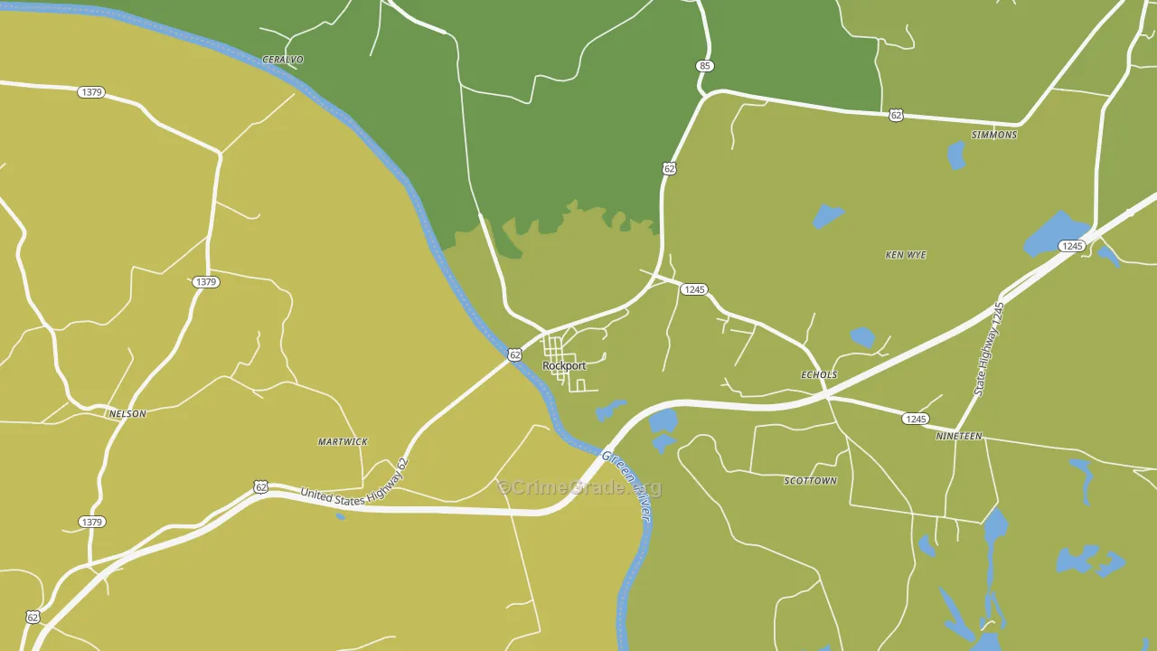42369, KY Map of Vehicle Theft Rates