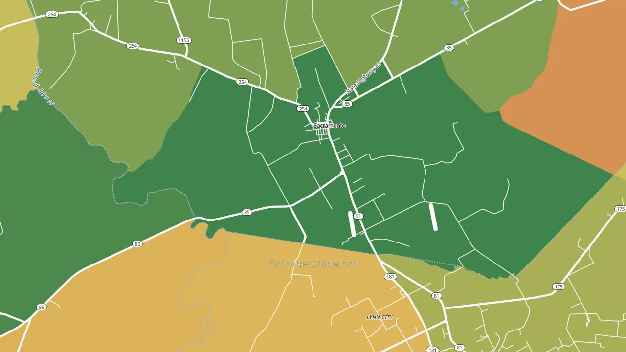 42372, KY Map of Vehicle Theft Rates