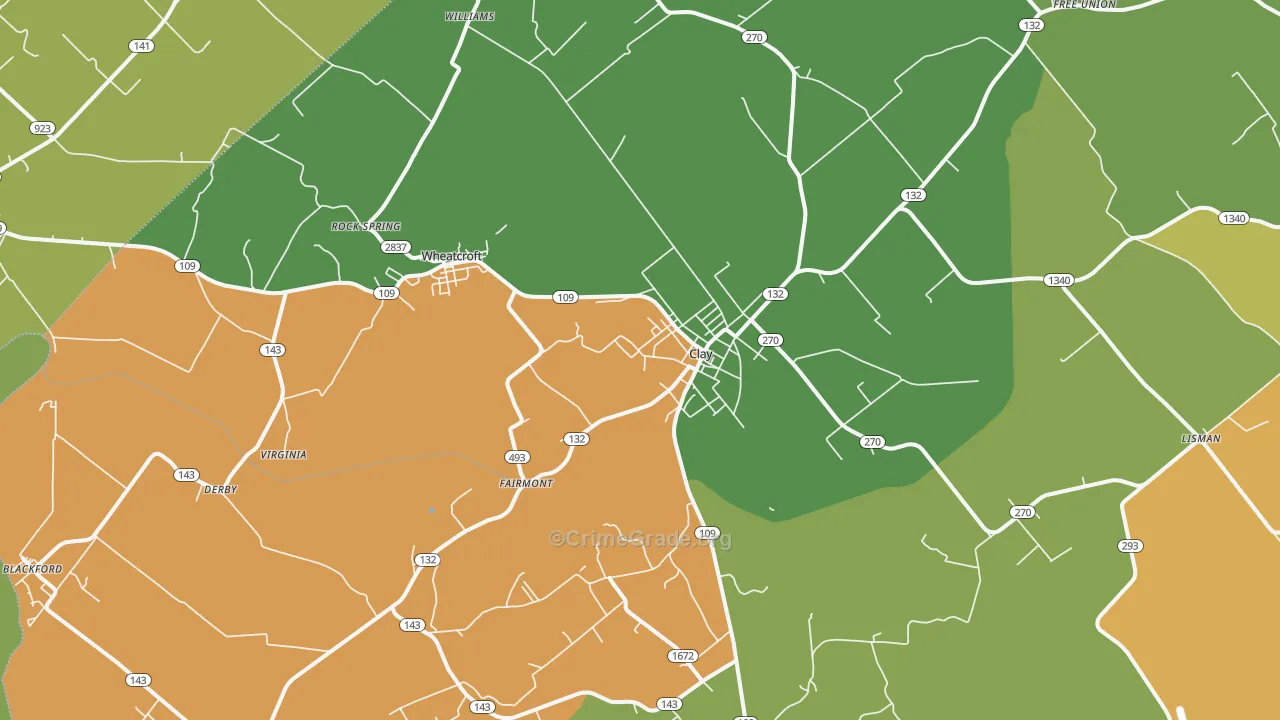 42404, KY Map of Vehicle Theft Rates