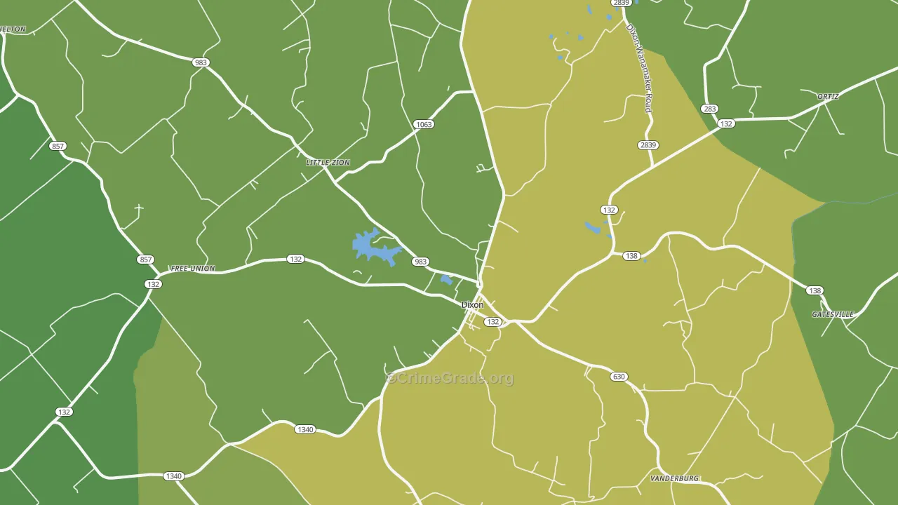 42409, KY Map of Vehicle Theft Rates