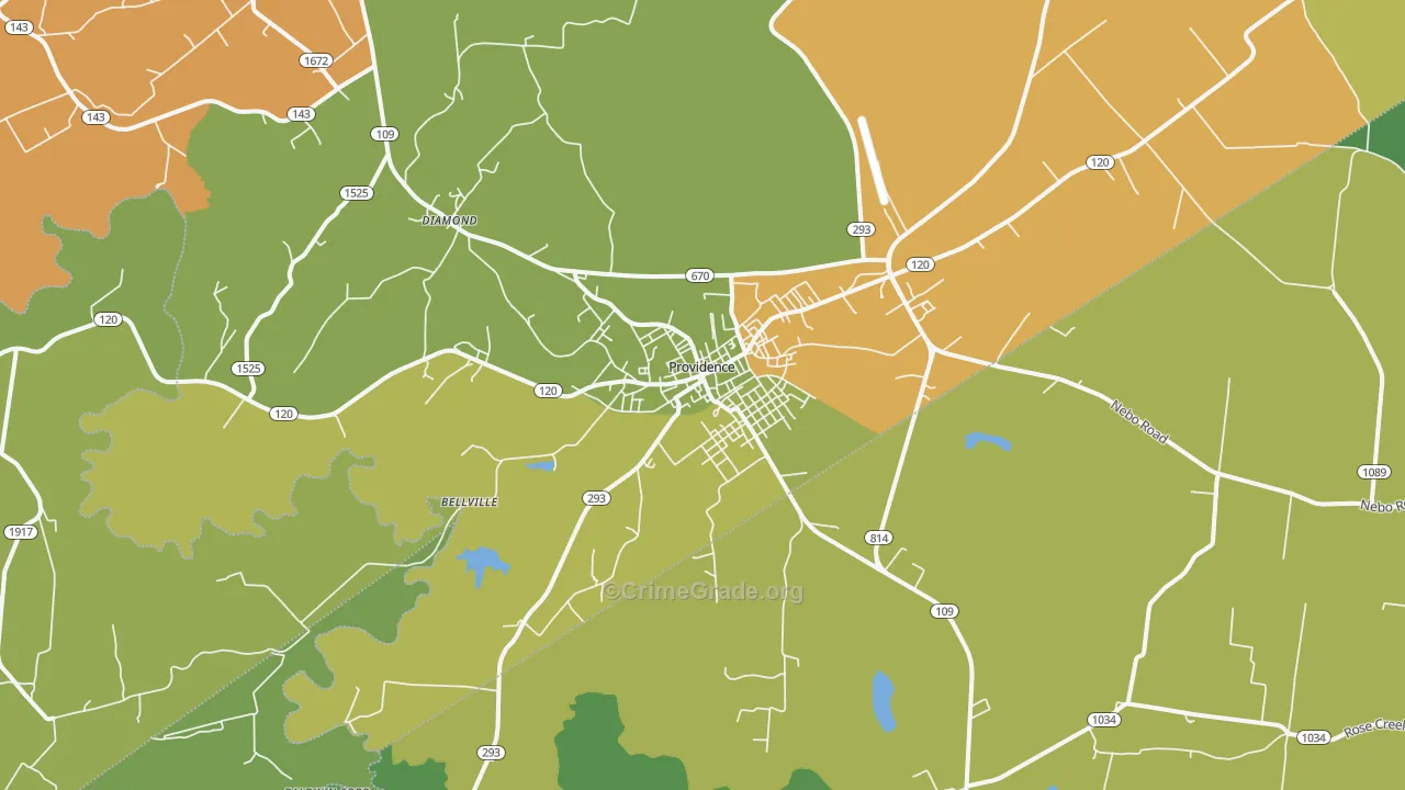 42450, KY Map of Vehicle Theft Rates