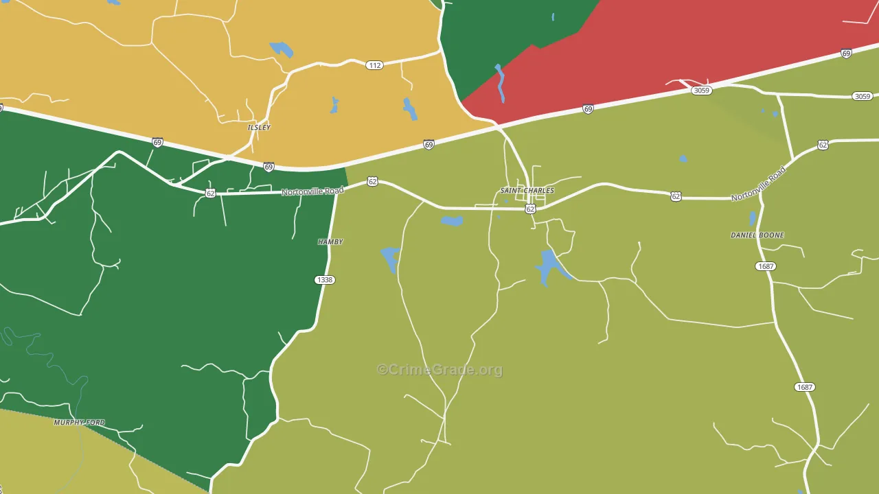 42453, KY Map of Vehicle Theft Rates