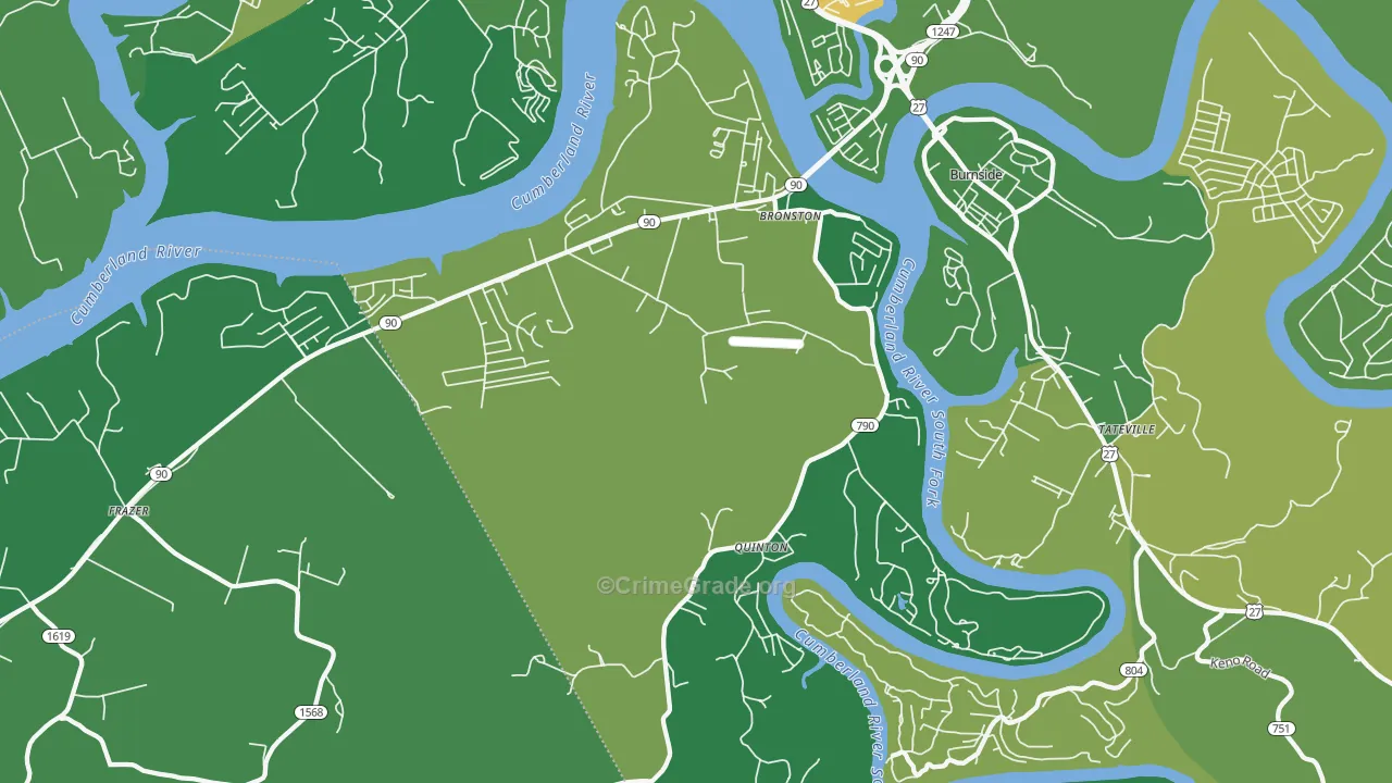 42518, KY Map of Vehicle Theft Rates