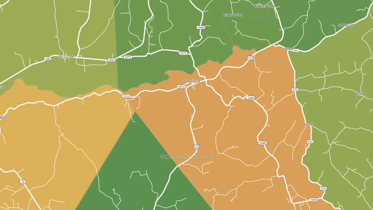42528, KY Map of Vehicle Theft Rates