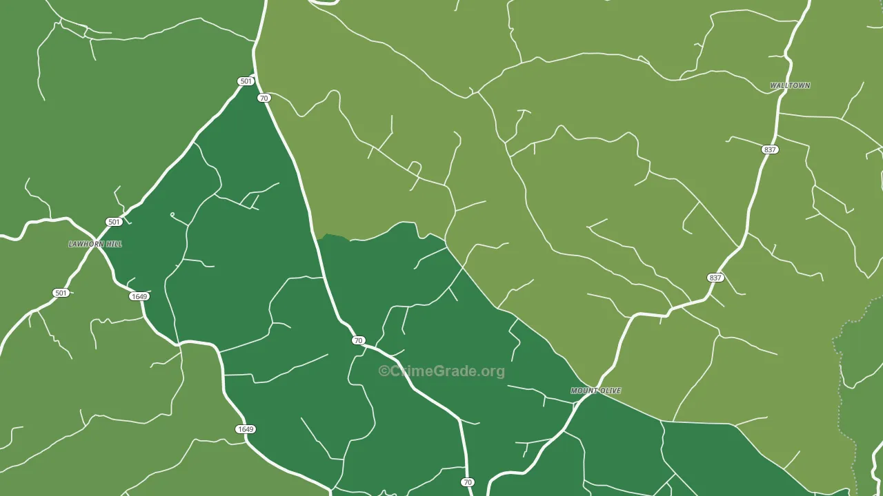 42566, KY Map of Vehicle Theft Rates