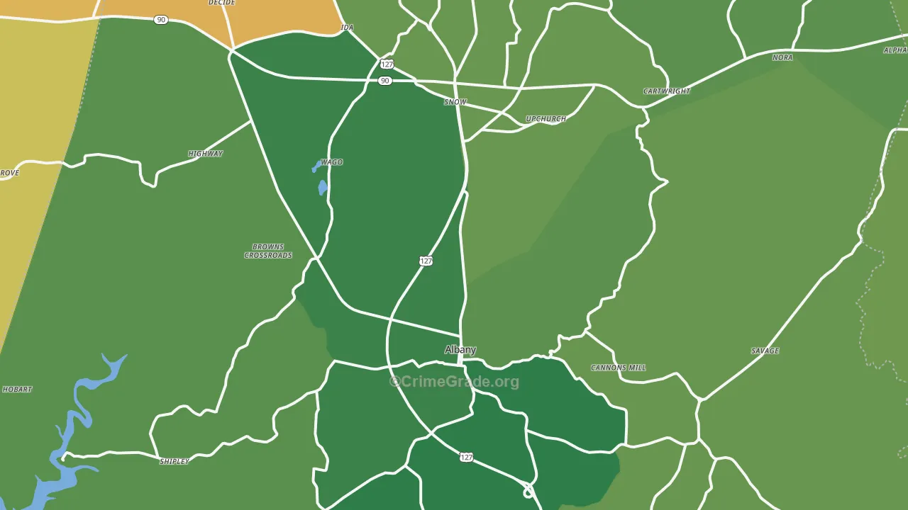 42602, KY Map of Vehicle Theft Rates
