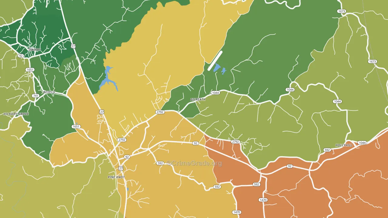 42635, KY Map of Vehicle Theft Rates