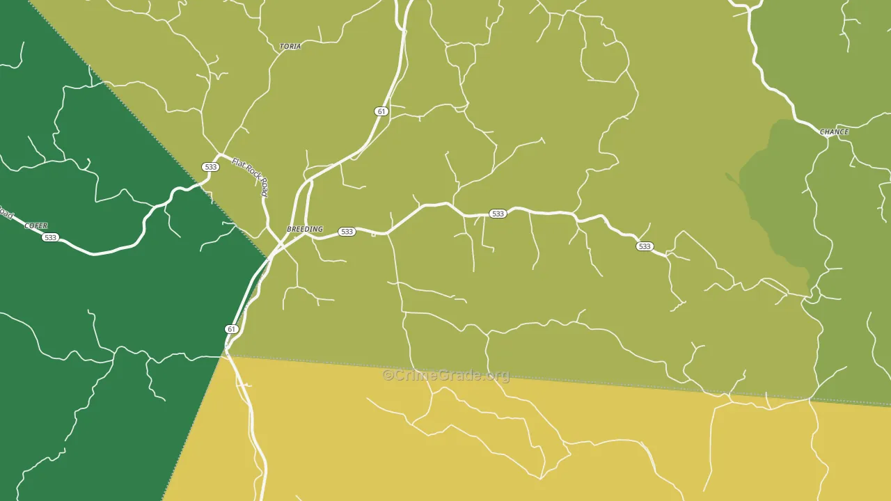 42715, KY Map of Vehicle Theft Rates