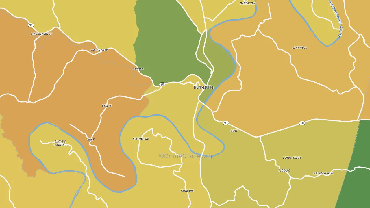 42717, KY Map of Vehicle Theft Rates