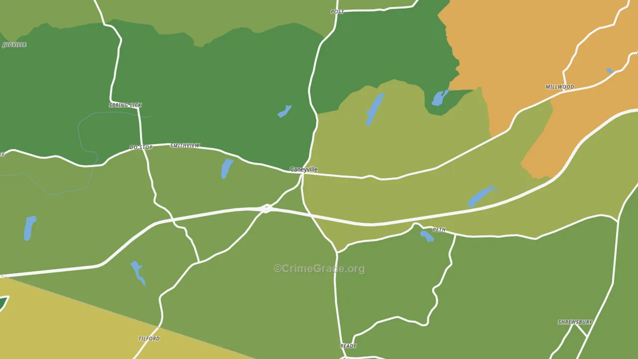 42721, KY Map of Vehicle Theft Rates