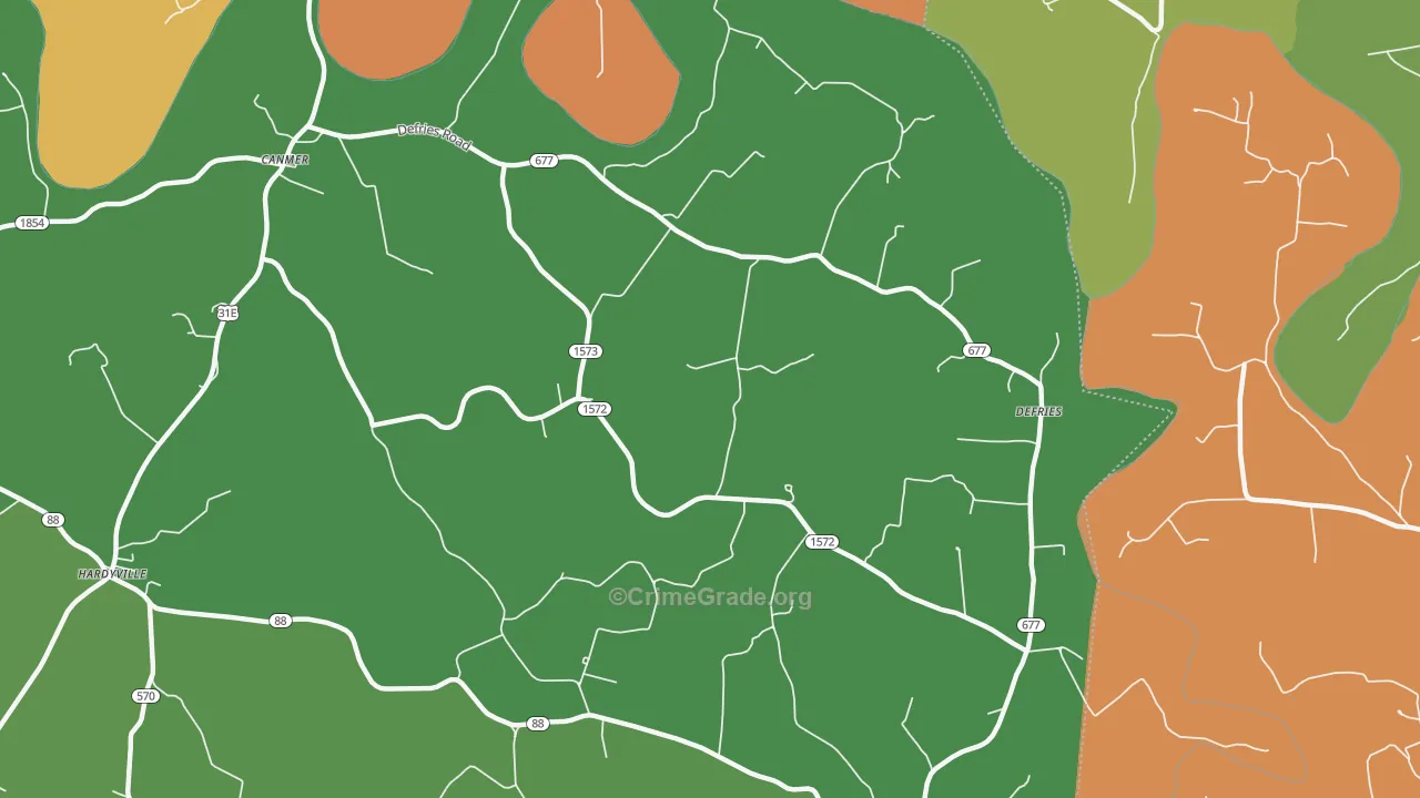 42722, KY Map of Vehicle Theft Rates