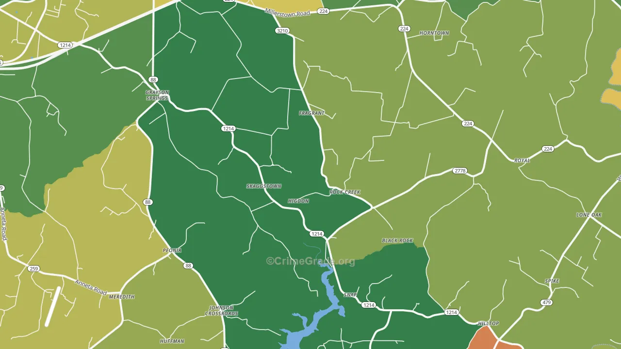 42726, KY Map of Vehicle Theft Rates