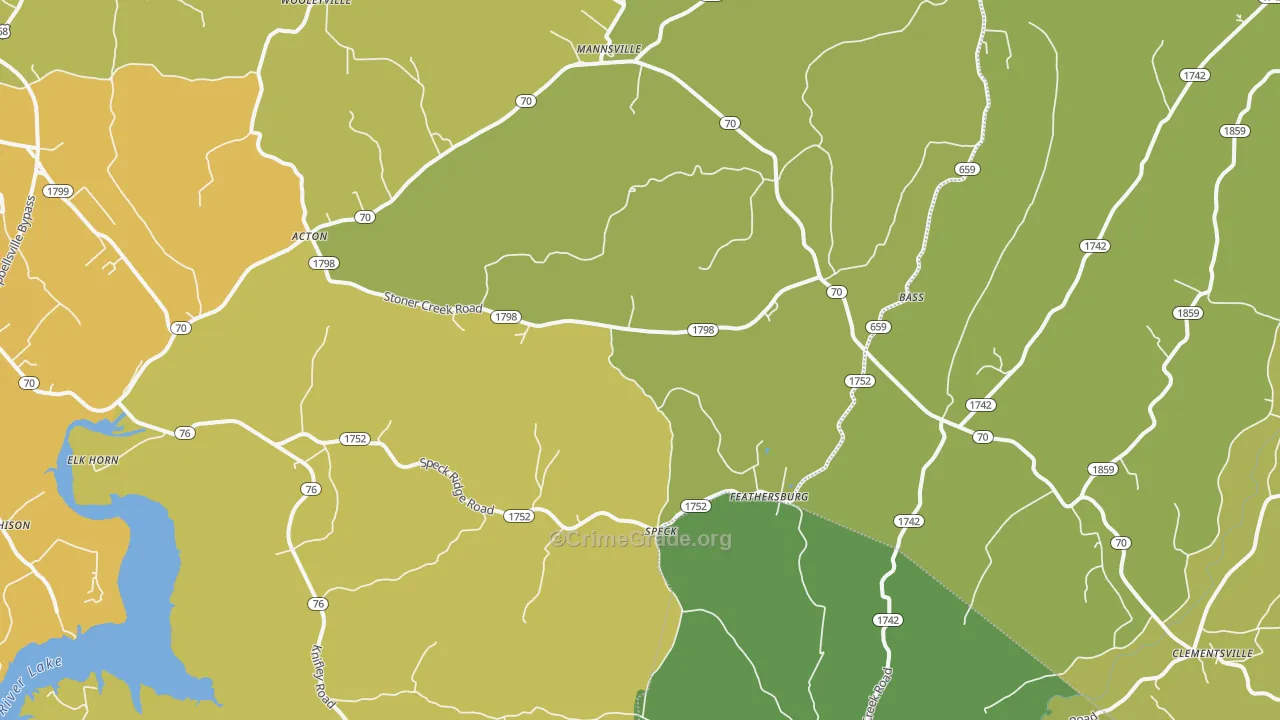42733, KY Map of Vehicle Theft Rates