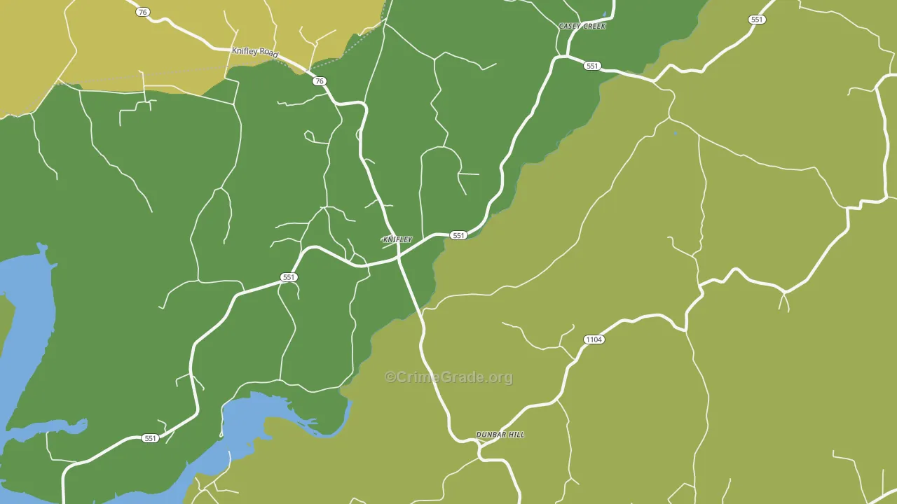 42753, KY Map of Vehicle Theft Rates