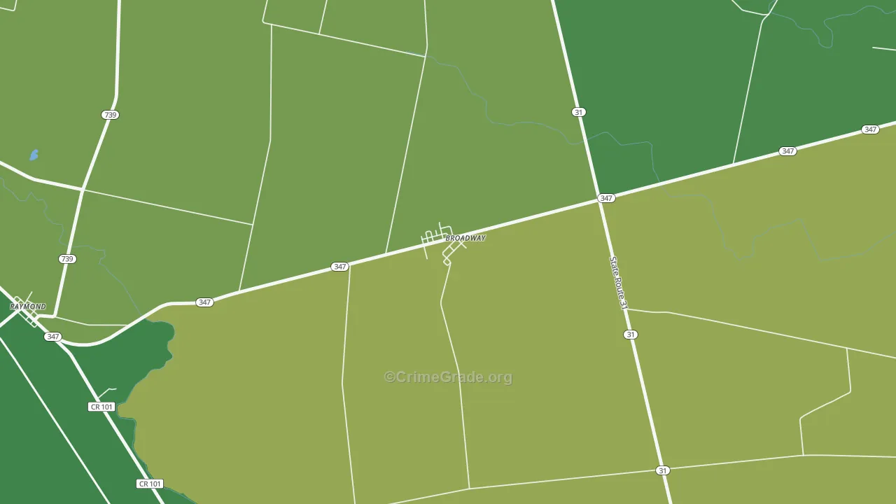 43007, OH Map of Vehicle Theft Rates