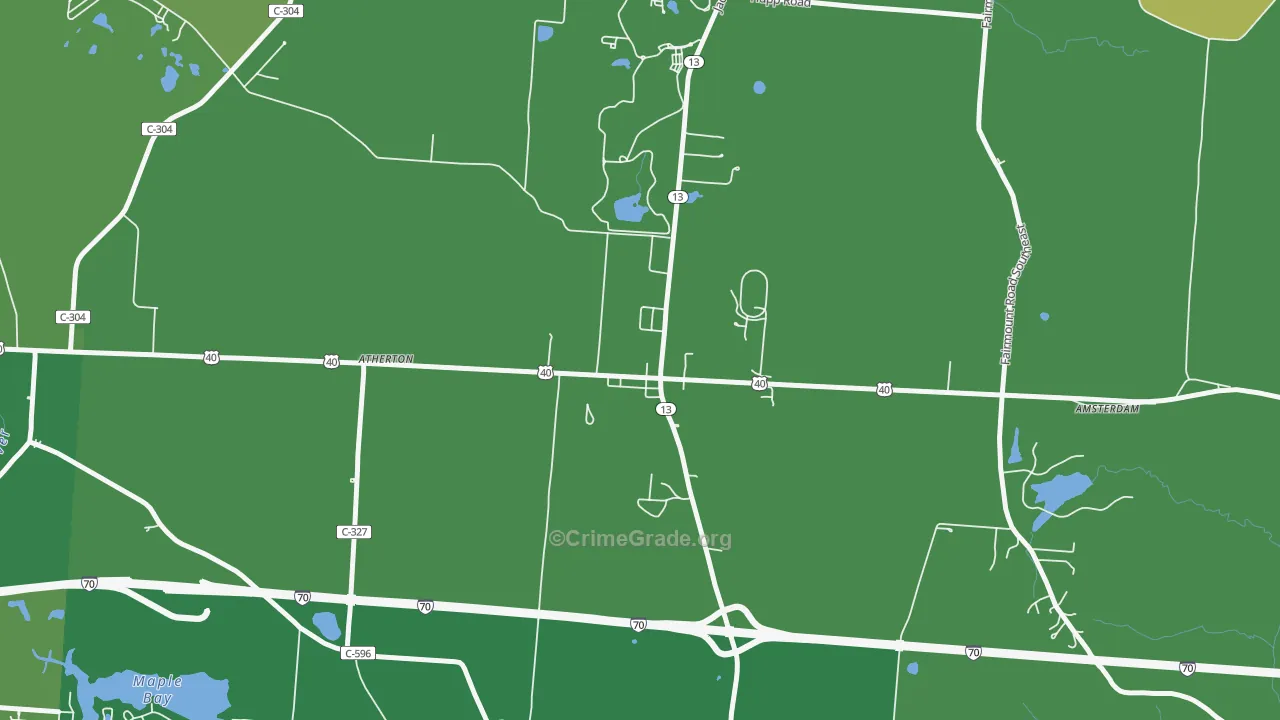 43030, OH Map of Vehicle Theft Rates