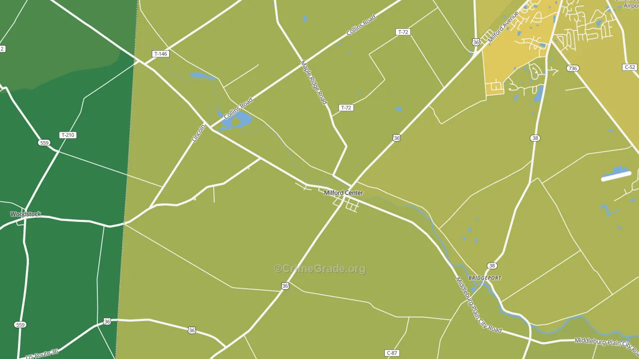43045, OH Map of Vehicle Theft Rates