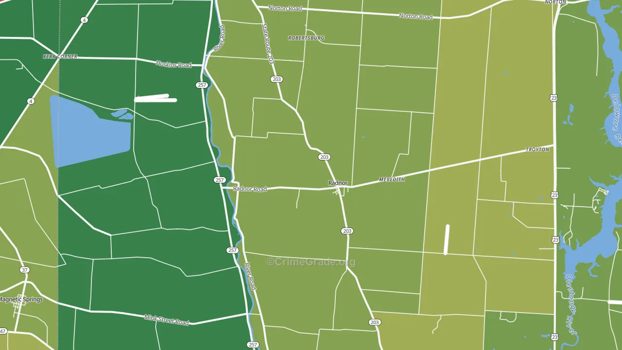 43066, OH Map of Vehicle Theft Rates