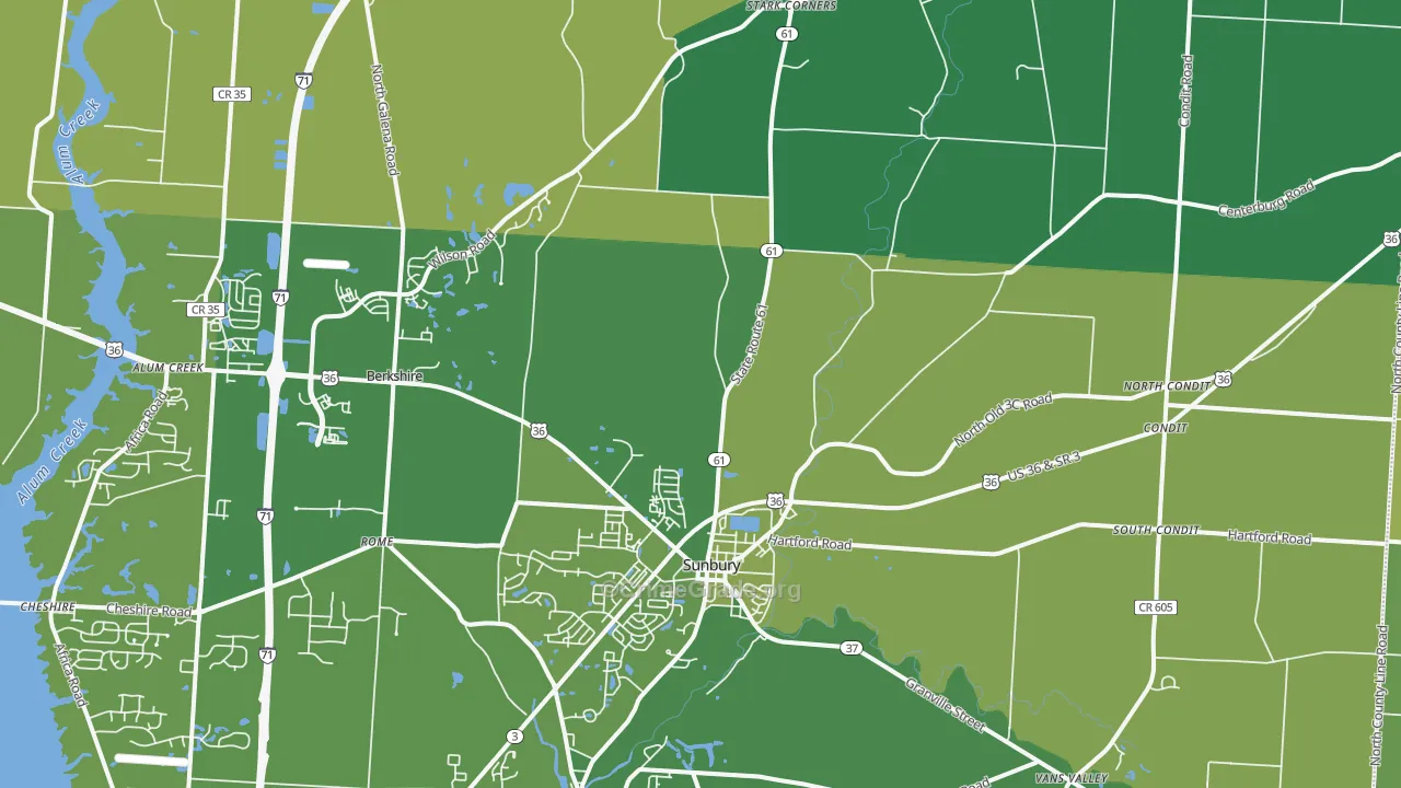 43074, OH Map of Vehicle Theft Rates