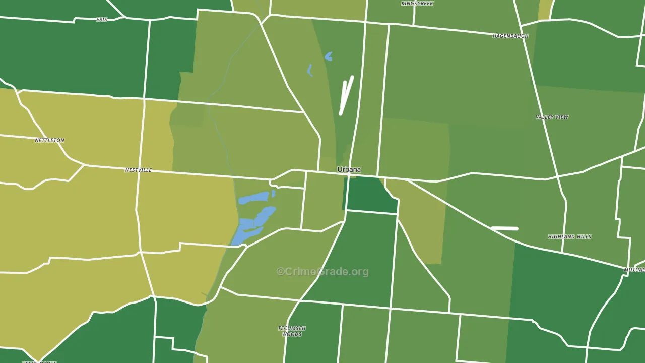 43078, OH Map of Vehicle Theft Rates