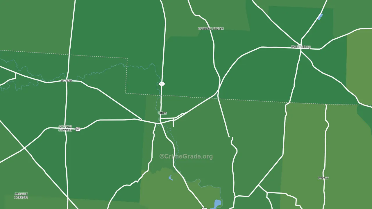 43080, OH Map of Vehicle Theft Rates