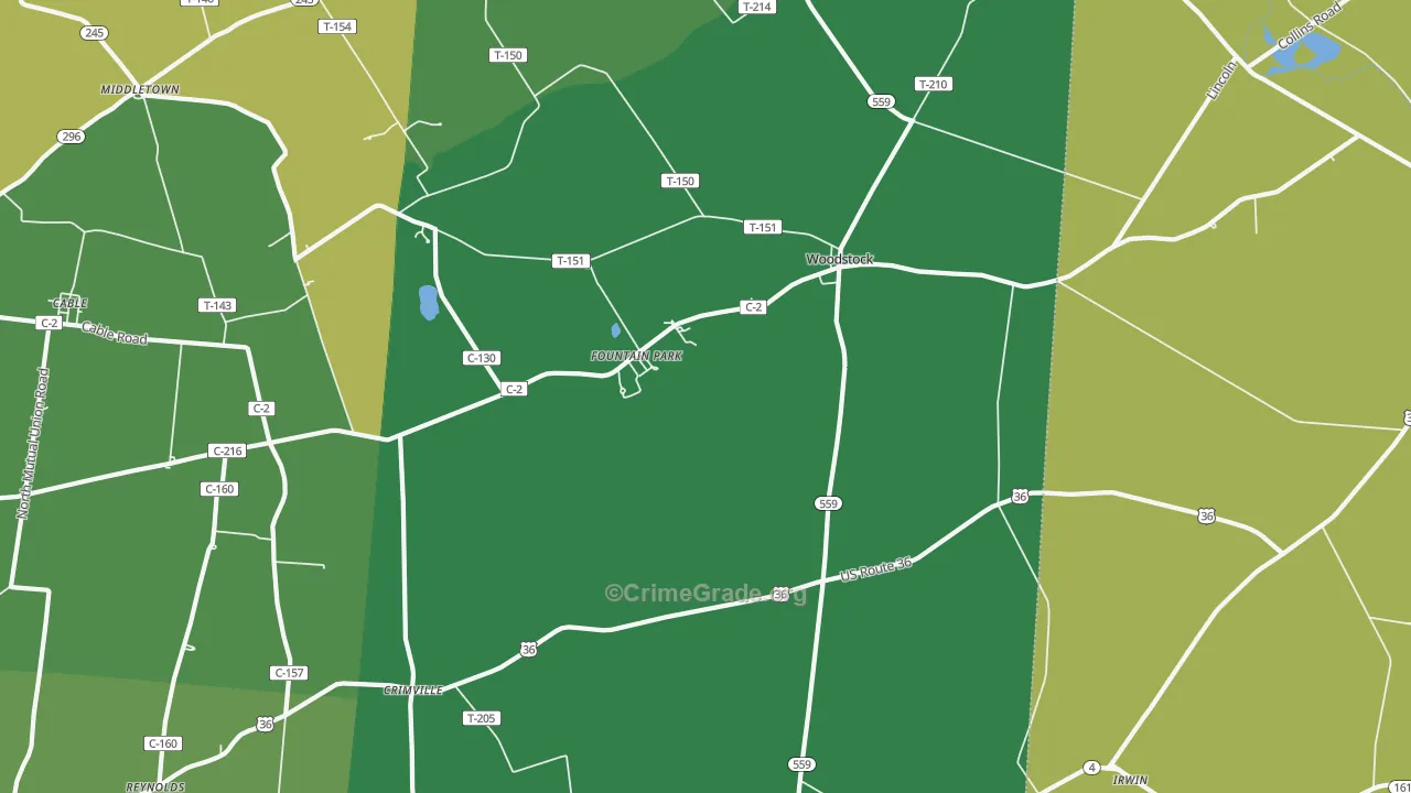 43084, OH Map of Vehicle Theft Rates