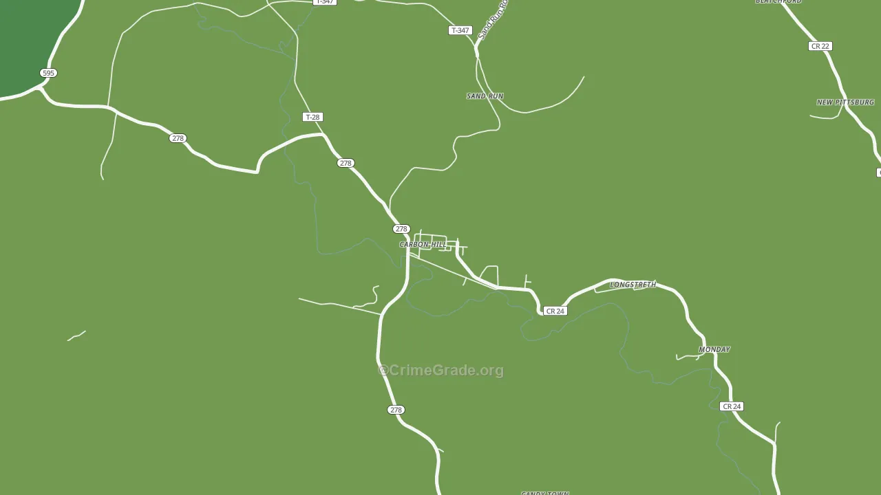 43111, OH Map of Vehicle Theft Rates