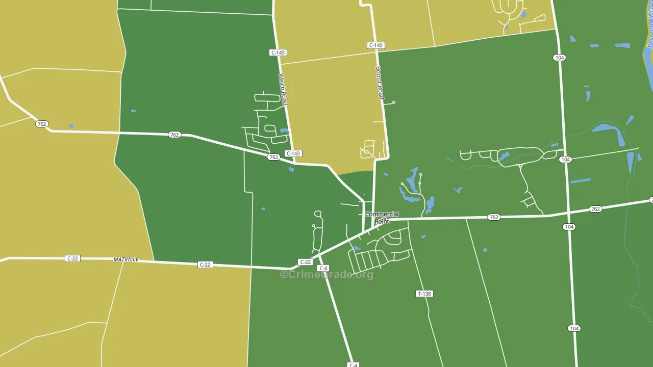 43116, OH Map of Vehicle Theft Rates