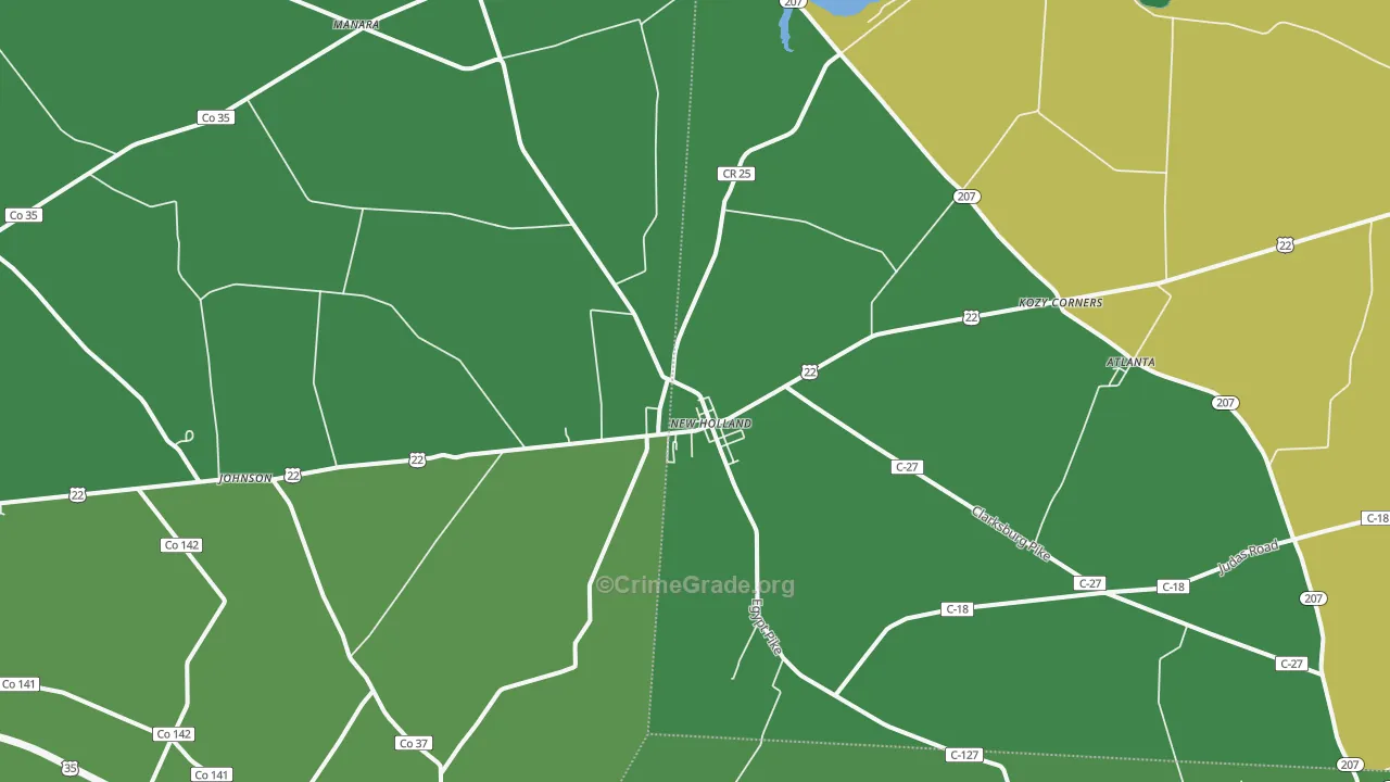43145, OH Map of Vehicle Theft Rates
