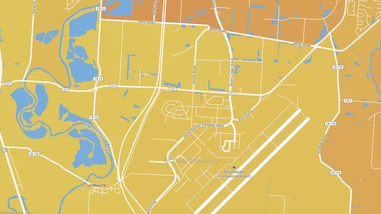 43217, OH Map of Vehicle Theft Rates