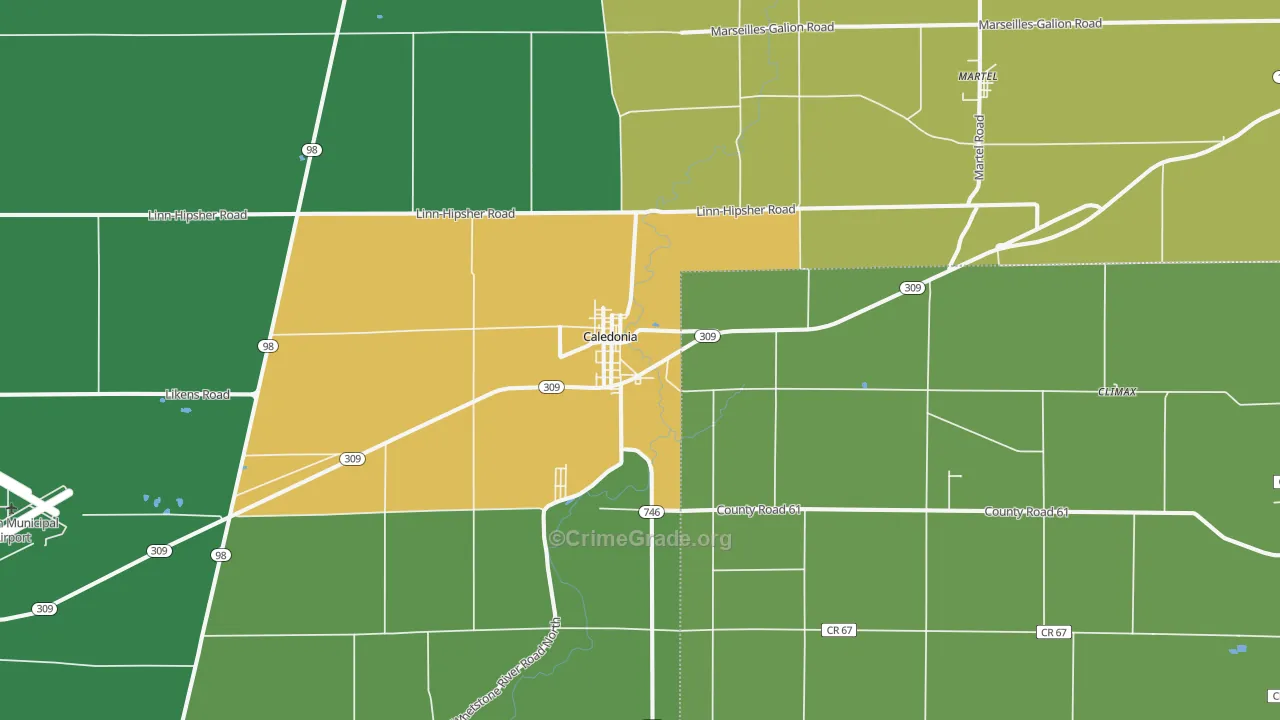 43314, OH Map of Vehicle Theft Rates