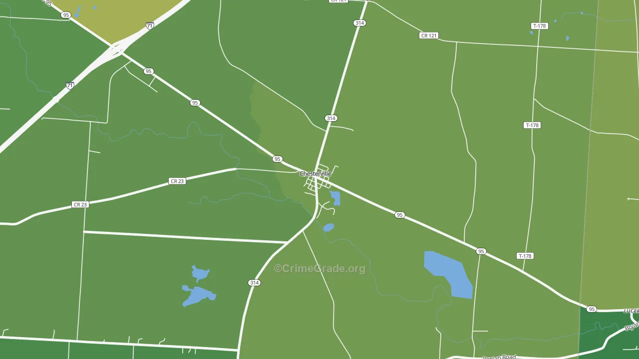43317, OH Map of Vehicle Theft Rates