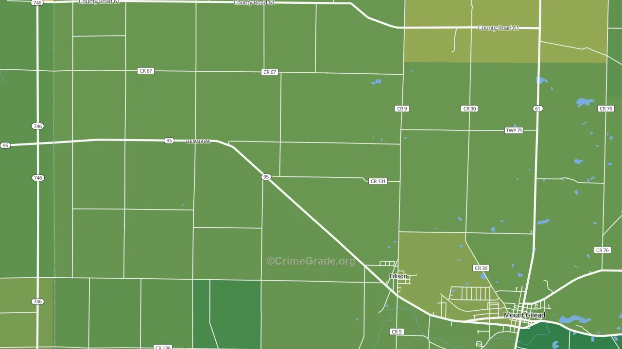 43320, OH Map of Vehicle Theft Rates