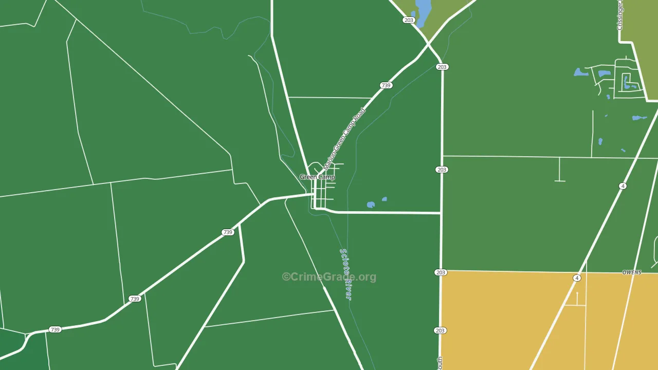 43322, OH Map of Vehicle Theft Rates