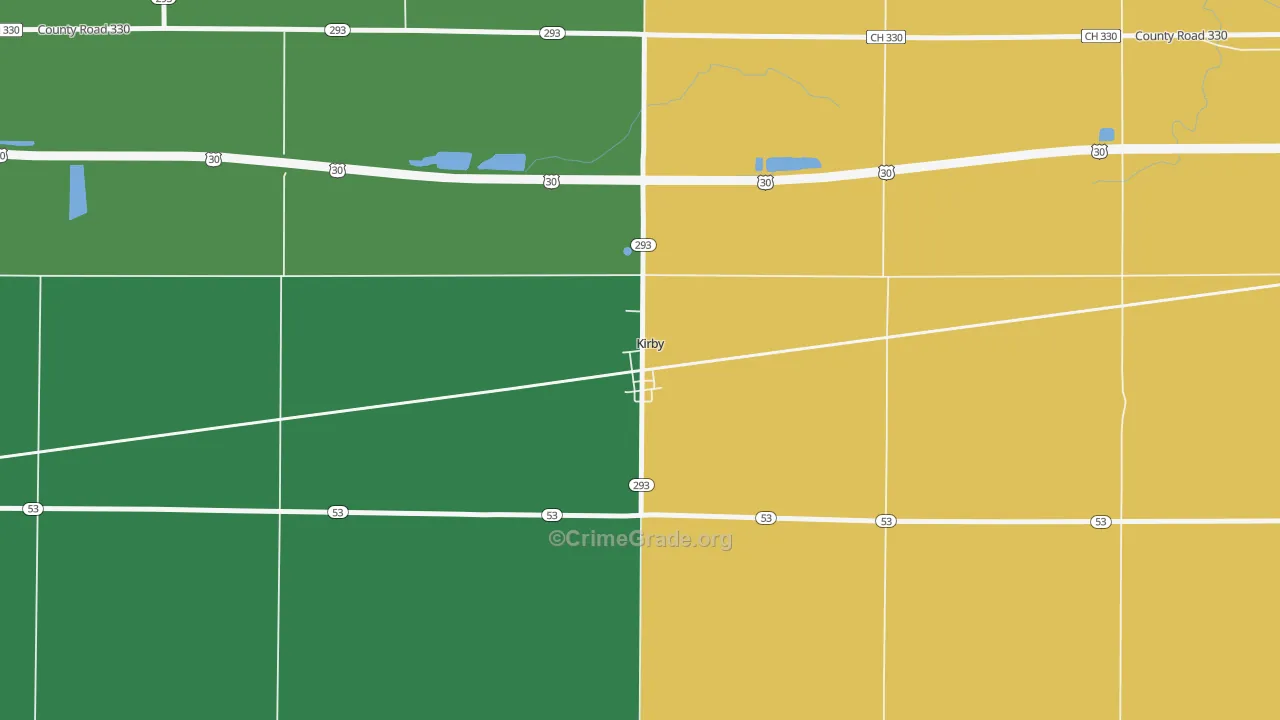 43330, OH Map of Vehicle Theft Rates