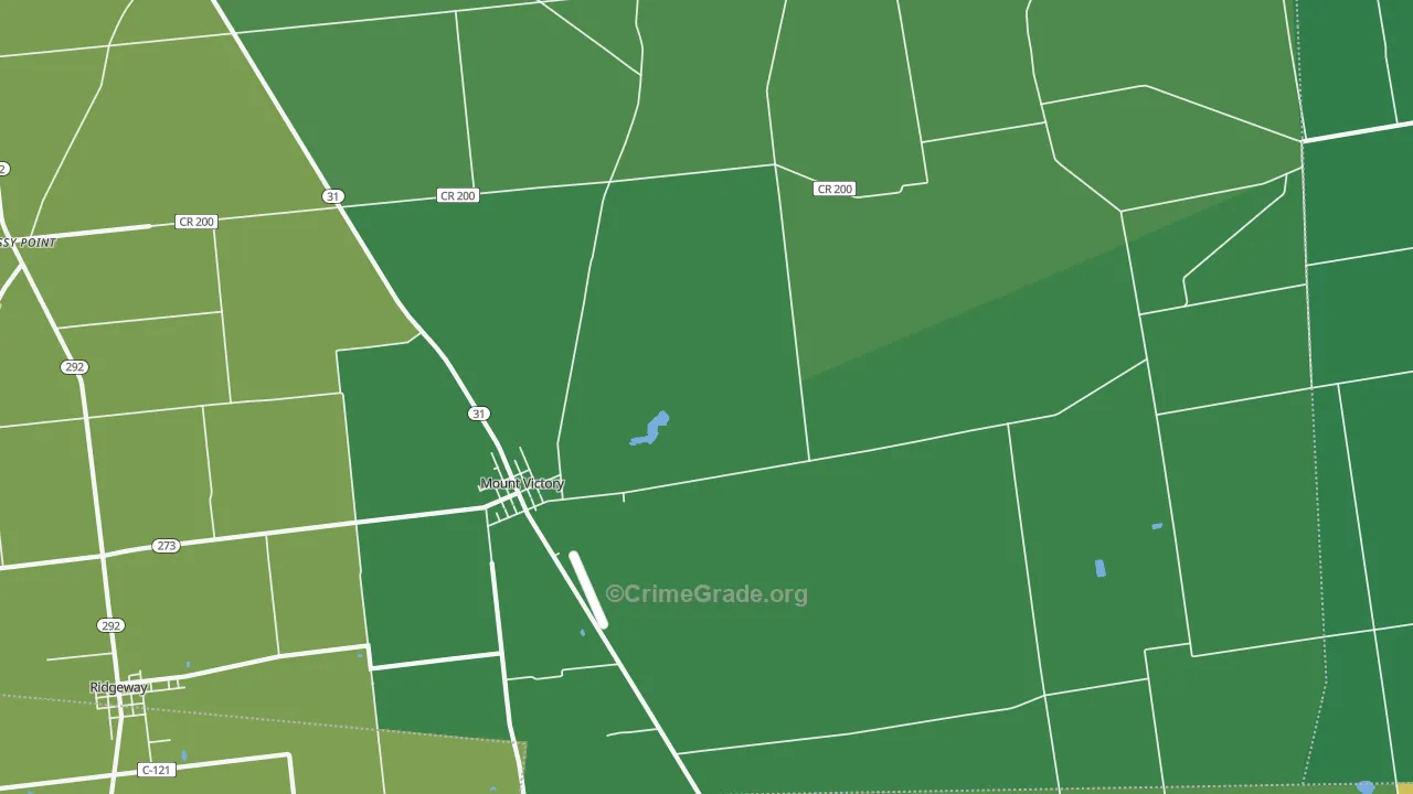 43340, OH Map of Vehicle Theft Rates