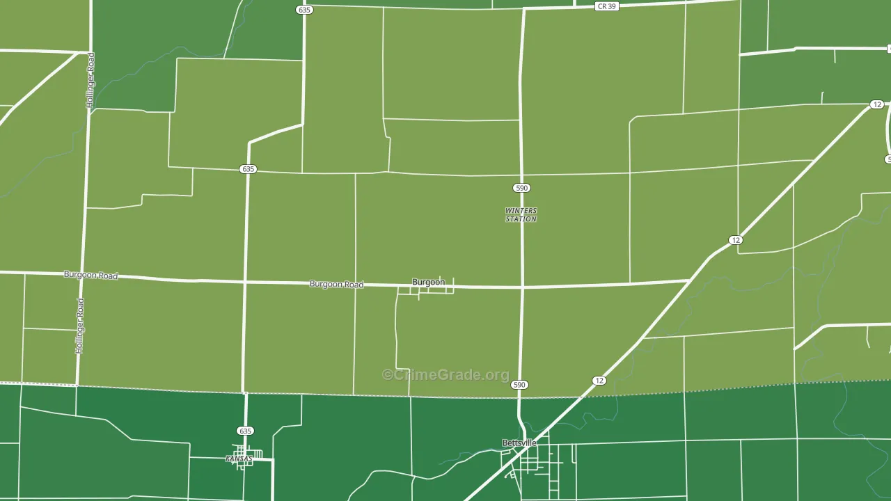43407, OH Map of Vehicle Theft Rates