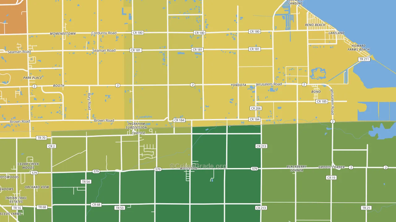 43412, OH Map of Vehicle Theft Rates