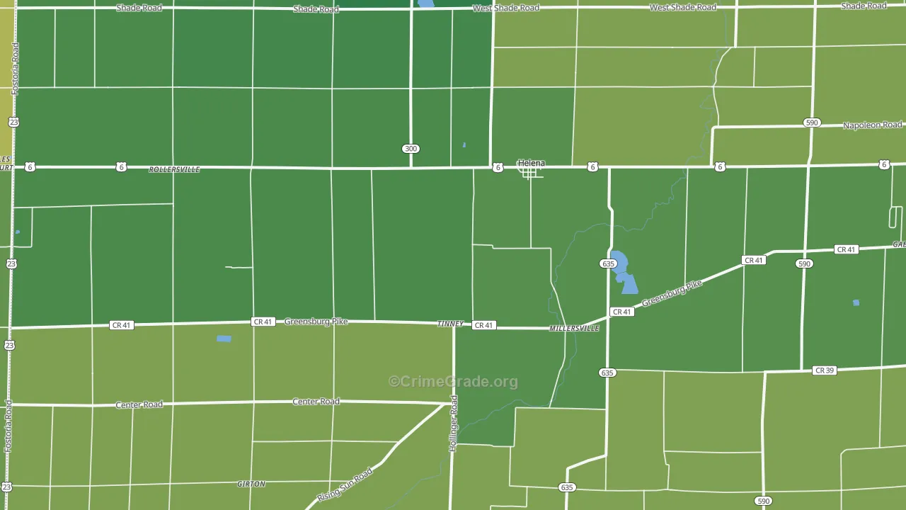 43435, OH Map of Vehicle Theft Rates