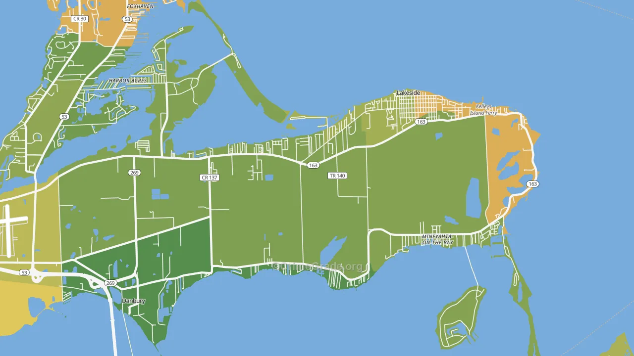 43440, OH Map of Vehicle Theft Rates