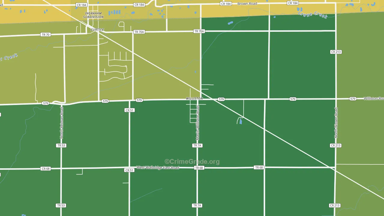43468, OH Map of Vehicle Theft Rates