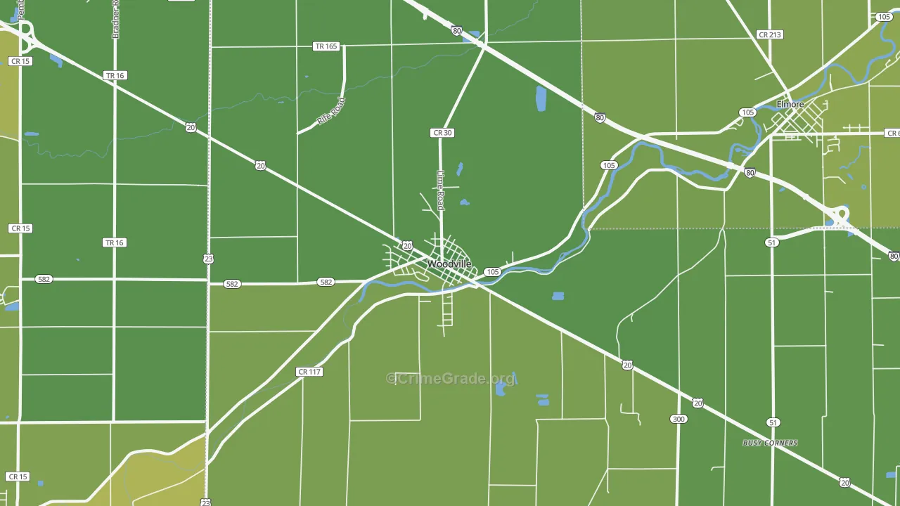 43469, OH Map of Vehicle Theft Rates