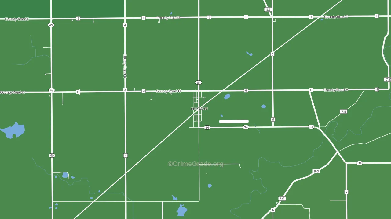 43505, OH Map of Vehicle Theft Rates
