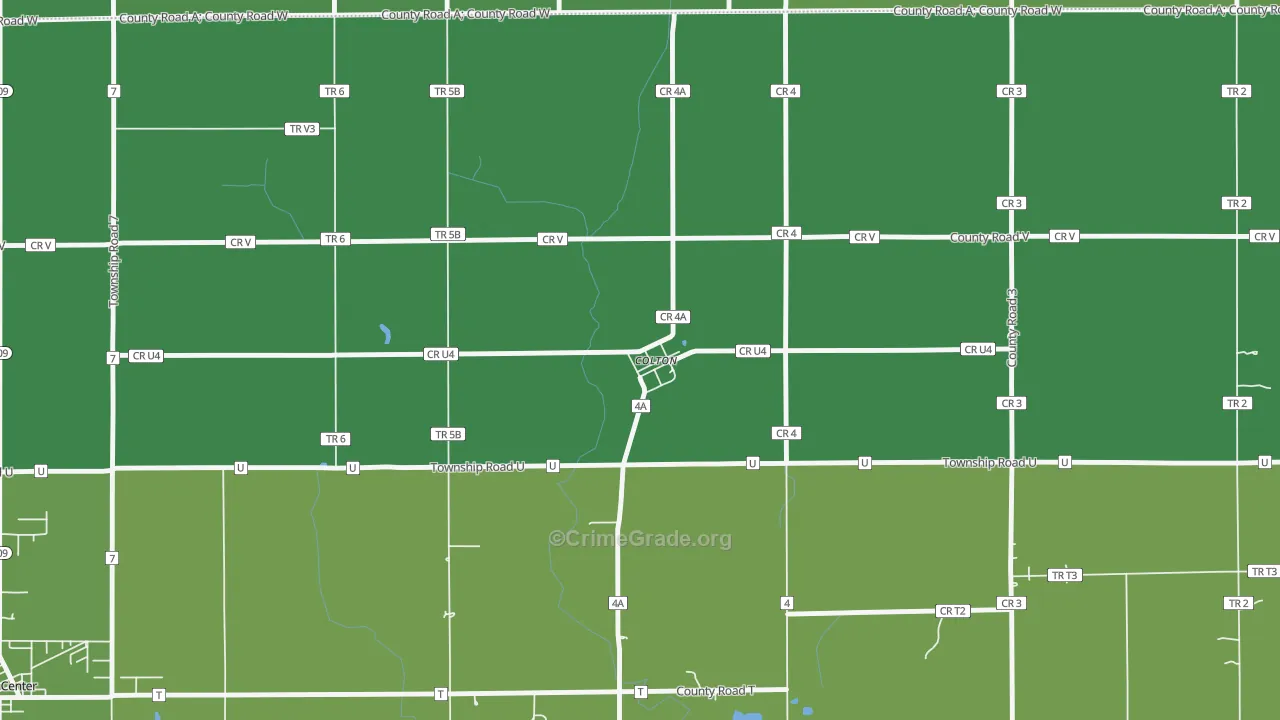43510, OH Map of Vehicle Theft Rates