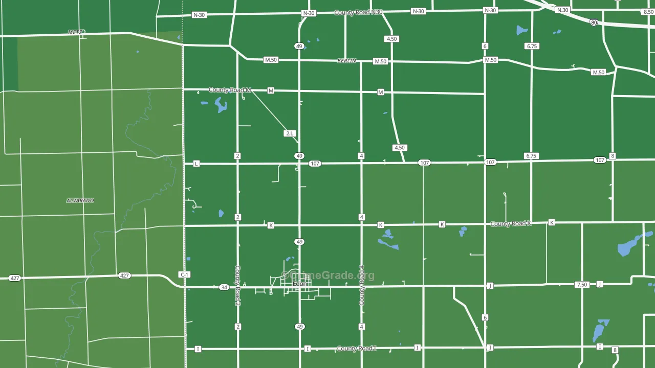 43518, OH Map of Vehicle Theft Rates