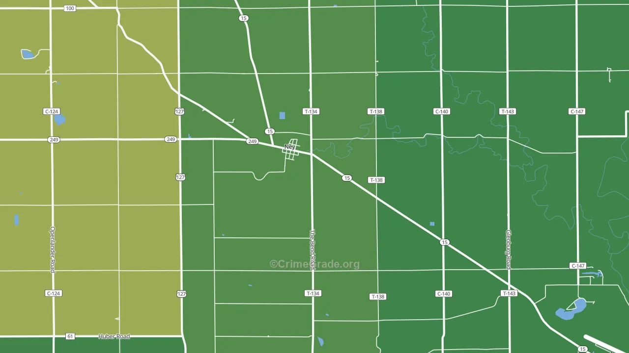 43549, OH Map of Vehicle Theft Rates